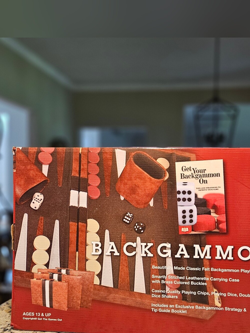 Backgammon Set, Classic Board Game Get The Games Out XLarge Size! NEW!! - Picture 4 of 15